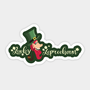 Lucky Leprechaun_light lettering Sticker